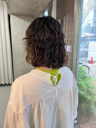 ショート パーマ ロングパーマ木村 ボブパーマのヘアスタイル