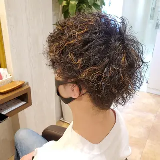 ショート メンズ レイヤーカット/ ウルフカット/大橋 のヘアスタイル