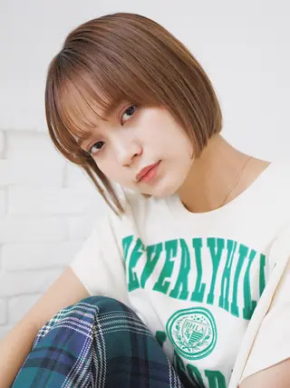 ショート バレイヤージュ茅ヶ崎 オオタ カズキのヘアスタイル