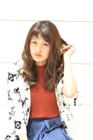 ロング カラー パーマ テラモト カズヨシのヘアスタイル