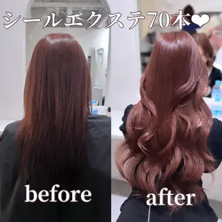 ロング カラー ORIKA所属・HONO/韓国 🇰🇷大阪エクステのヘアスタイル