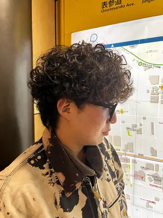 パーマ ヘアアレンジ メンズ モデル様募集 えのもとりき🏄のヘアスタイル