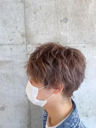 ショート カラー ヘアアレンジ メンズ ❤️カラー得意 🧡松浦睦樹❤️のヘアスタイル