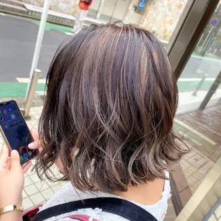 ミディアム カラー 韓国風デザイン 💐MIZUKI💐のヘアスタイル