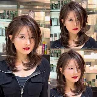 ミディアム レイヤーカット/ 堀匠吾のヘアスタイル