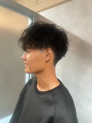 パーマ メンズ フリーランスシェアサロンルレイル所属・心斎橋/メンズ /ルレイル/地形真希のヘアスタイル