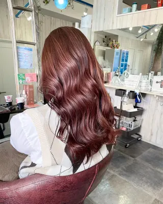 ロング カラー 韓国ヘア/レイヤー/ 暖色カラー/ Aiのヘアスタイル