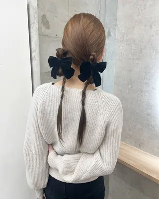 カラー ヘアアレンジ ブリーチ/ベージュ 💕/momoaのヘアスタイル