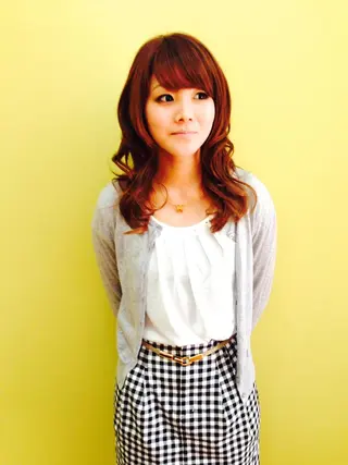 ロング カラー パーマ 鬼頭 洋吏のヘアスタイル