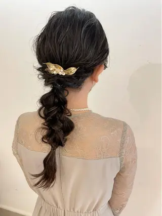 セミロング ヘアアレンジ 佐藤 梨里花 ❤︎のヘアスタイル