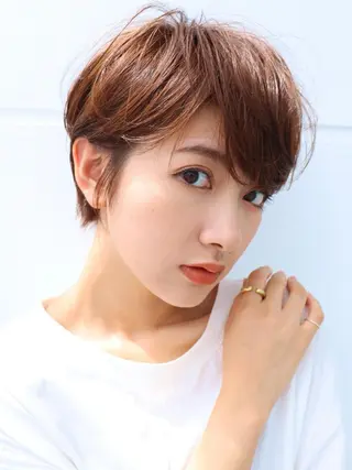 ショート カラー LucksiMie 銀座店所属・【韓国　レイヤー 髪質改善✨】かずのヘアスタイル