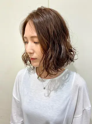 ミディアム ayaka #パーマ#アレンジのヘアスタイル