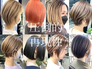 ショート カラー パーマ OVER→三軒茶屋 /縮毛矯正・髪質改善のヘアスタイル