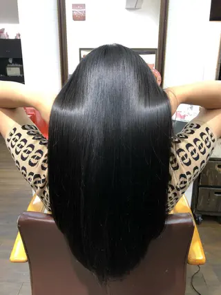 ロング 髪質改善ストレートo rメンズスタイル今岡のヘアスタイル