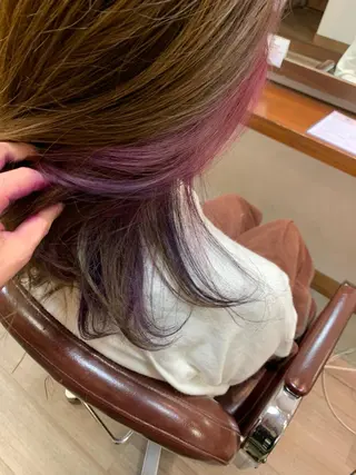 セミロング カラー chill out 南塚口本店のヘアスタイル