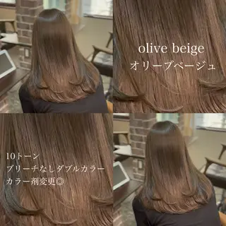 セミロング カラー acroあべの店所属・🧸ブリーチモデル /透明感🎀のヘアスタイル