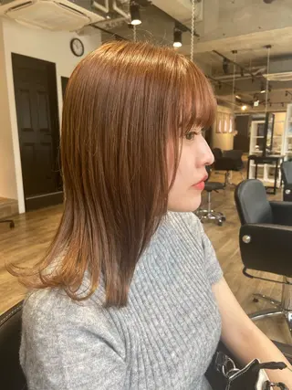 セミロング カラー なかまみさと 🌼極上ヘッドスパのヘアスタイル