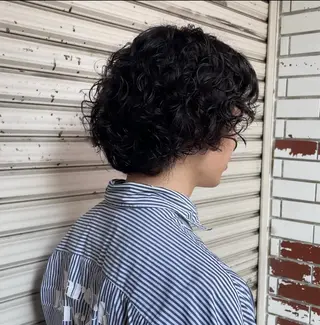 ミディアム パーマ メンズ 【柏メンズパーマ職人 】店長　KAZUMAのヘアスタイル