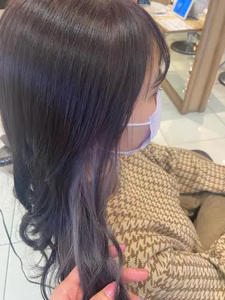 セミロング カラー なつな/ 透明感カラーのヘアスタイル