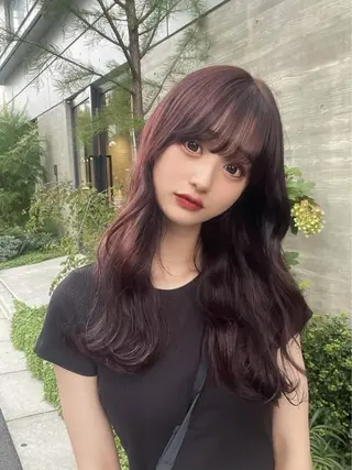 ロング カラー 顔周りカット× 髪質改善【リョウ】のヘアスタイル