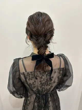 ミディアム ヘアアレンジ レイヤー/お顔まわり 暖色カラー🍑Amiのその他イメージ
