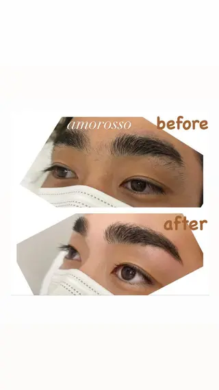 メンズ マツエク・マツパ アイブロウ アモロッソ所属・アモロッソ 🐻Miiのマツエク・マツパデザイン