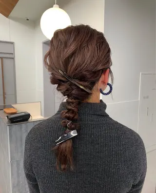 セミロング ヘアアレンジ 高発色ブリーチ/ ハイレイヤー🪽aiのヘアスタイル