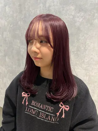 セミロング 🌐NATSUMI 🌐【寒色カラー】のヘアスタイル