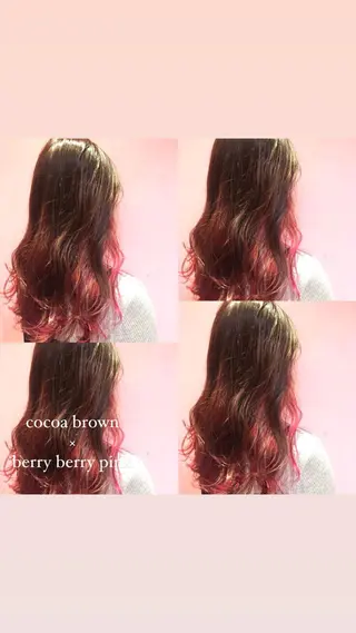 セミロング カラー キッズ RIYA❤︎ Aujuaソムリエのヘアスタイル