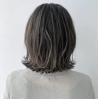 ミディアム カラー ハッシュカット/四条 烏丸/寺本弘樹のヘアスタイル