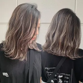 ミディアム カラー ヘアアレンジ BANK'S hair所属・💐ケラチン 髪質改善寺坂雄飛💐のヘアスタイル