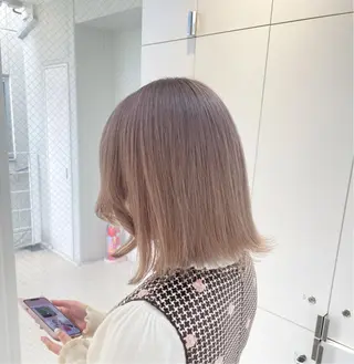 ミディアム カラー ヘアアレンジ 艶髪✨寒色カラー✨ 翁長孝輔のヘアスタイル
