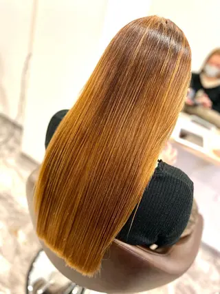 ロング ブリーチ毛に縮毛矯正 ✨カラー✨山田 正幸のヘアスタイル