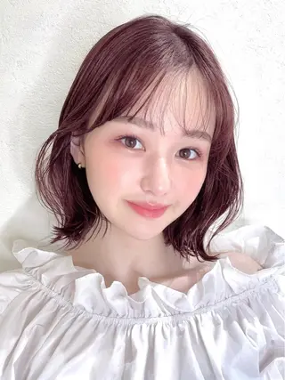 ショート カラー JYUNESU表参道所属・韓国ヘア🇰🇷🎀 透明感カラーのヘアスタイル