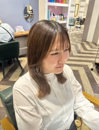 セミロング 【echelle】 あむのヘアスタイル