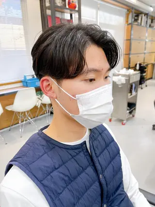 ショート パーマ メンズ メンズパーマ タカキリョウのヘアスタイル