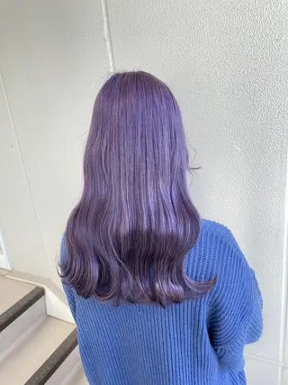 ロング カラー ヘアアレンジ 艶髪✨寒色カラー✨ 翁長孝輔のヘアスタイル