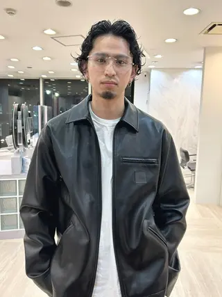 ショート パーマ メンズ 鳥海 海のヘアスタイル