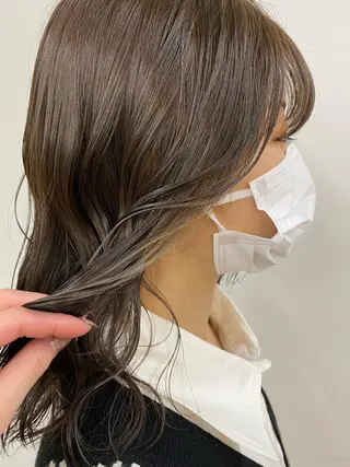 ミディアム カラー パーマ ヘアアレンジ Riposo.所属・✨艶髪✨ 奈須晴香のヘアスタイル