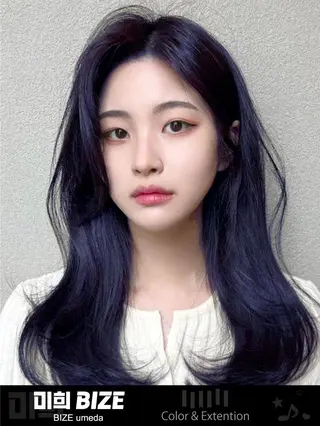 ロング 韓国特化🇰🇷 エクステのヘアスタイル