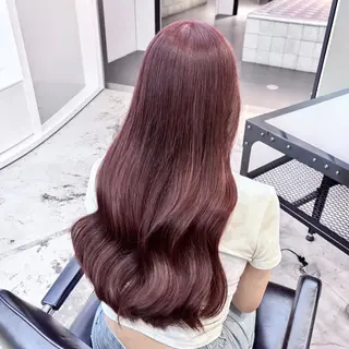 セミロング カラー ヘアアレンジ 🥀モテ暖色× エクステ🥀あかりのヘアスタイル