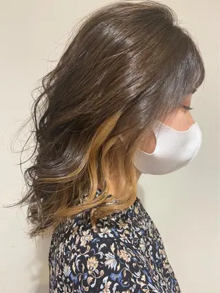 セミロング カラー 12月限定クーポン 💕大量更新ブリーチのヘアスタイル