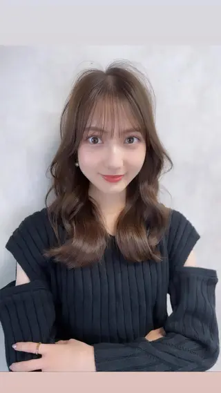 セミロング 新宿/韓国風レイヤー 髪質改善/ジャッキーのヘアスタイル