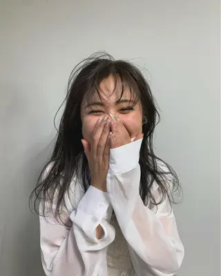 セミロング カラー ヘアアレンジ ウスイマイコ カット/ケアカラーのヘアスタイル