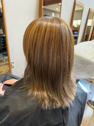 セミロング アンダーバーホワイト上本町所属・園田 としきのヘアスタイル