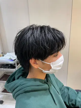 ミディアム パーマ メンズ 本厚木｜縮毛矯正/ 酸性スト専門サロンのヘアスタイル