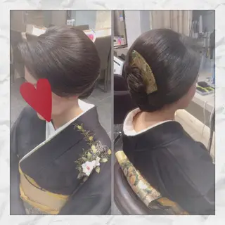 セミロング ヘアセット/着付け 𓇼 松本 夏美𓇼のヘアスタイル