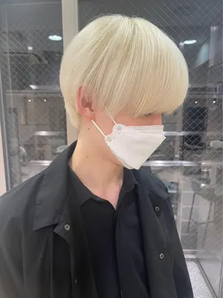 カラー メンズ レイヤーカット ベージュ/KANAのヘアスタイル