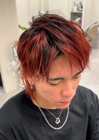 ショート カラー ボブ、レイヤー、 ハイトーン、古淵のヘアスタイル