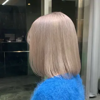ミディアム カラー サロウィン(SALOWIN)原宿iori店所属・ツヤツヤ ハイトーン/Reiのヘアスタイル